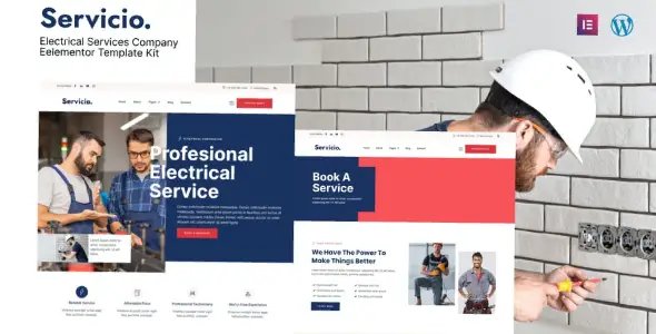Servicio – Electrician & Electrical Services Template Kit