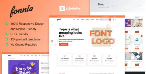 Fonnia – Digital Product Store Elementor Template Kit